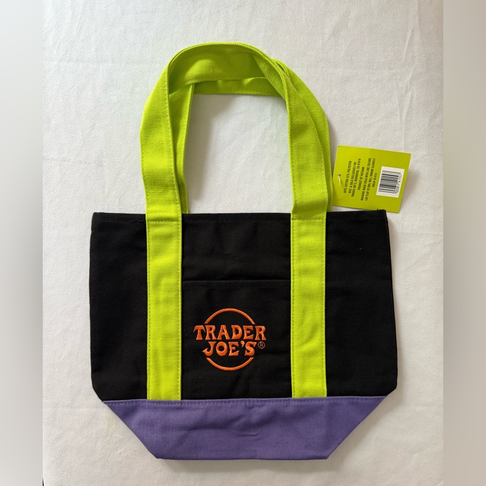 Trader Joes Mini Halloween Canvas Trick or Treat Tote Bag - Picture 2 of 4